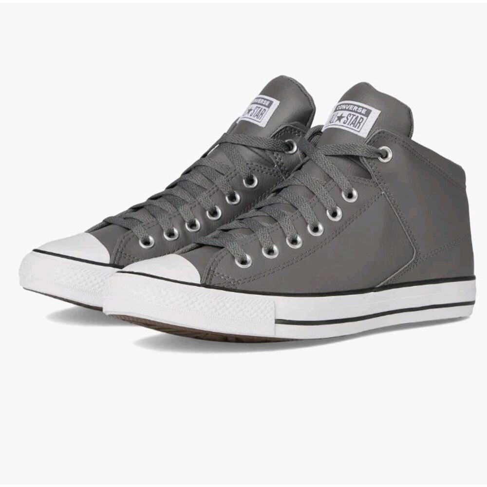 Converse CTAS High Street Mid Shoes A09524C Shark Gray Faux Leather Men's Size 9